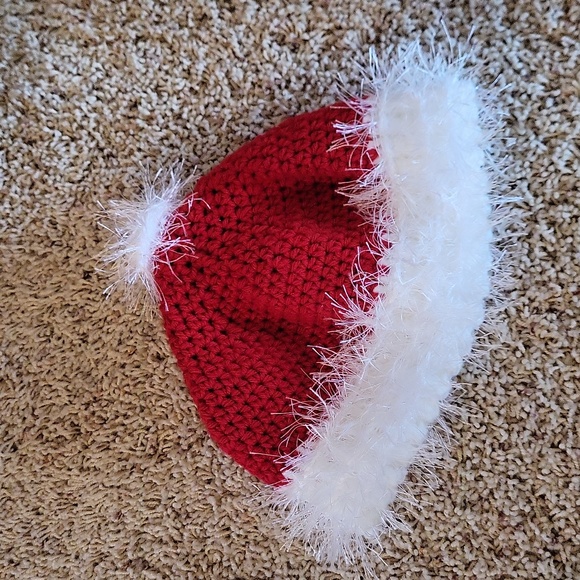 CCO SALE NWOT "FUR" trimmed hat, red, white, Santa, Unisex, new - Picture 5 of 11